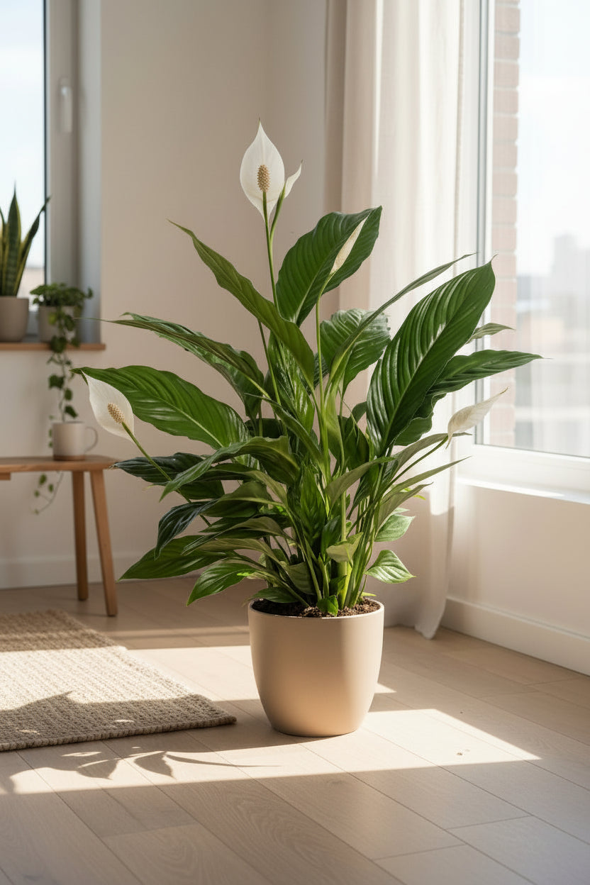Spathiphyllum Vivaldi — Flor de lluna — Ø17 cm — H70 cm - Verdeia - 3
