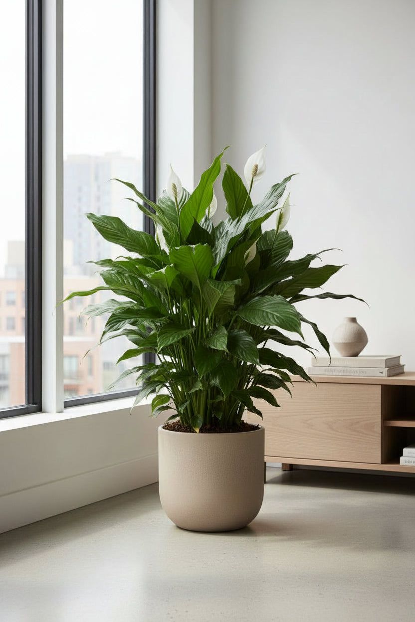 Spathiphyllum Vivaldi — Flor de lluna — Ø17 cm — A70 cm - Verdeia - 4