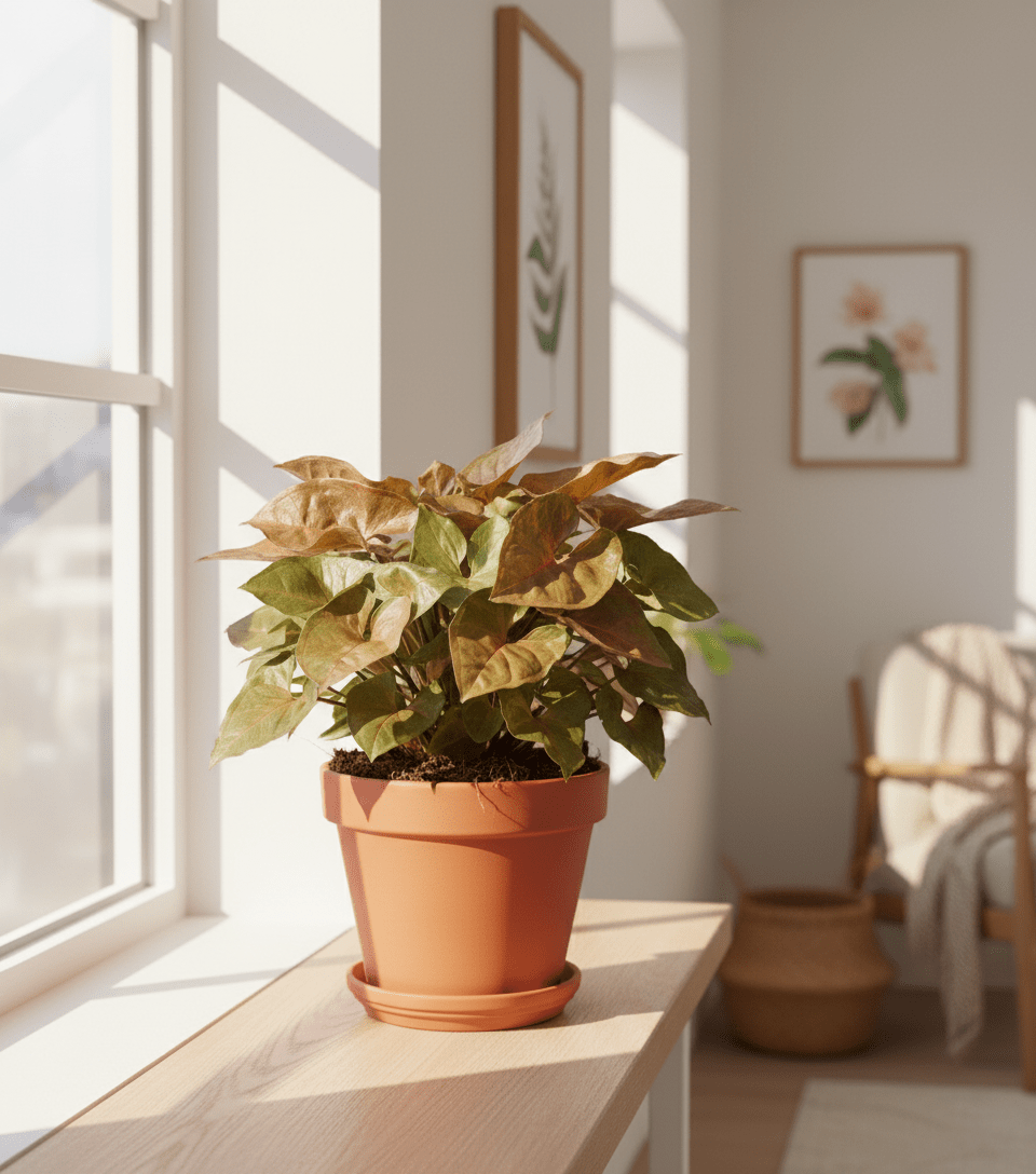 Syngonium Maria — Pie de oca rosa cobrizo - D14 x H25 cm - Verdeia - 3