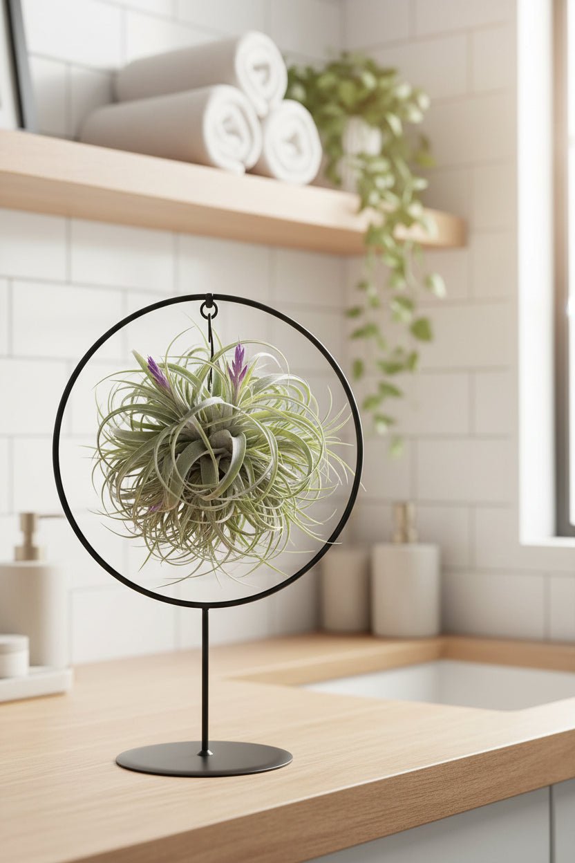 Tillandsie na kovovém kruhu — Designová vzdušná rostlina - Verdeia - 4