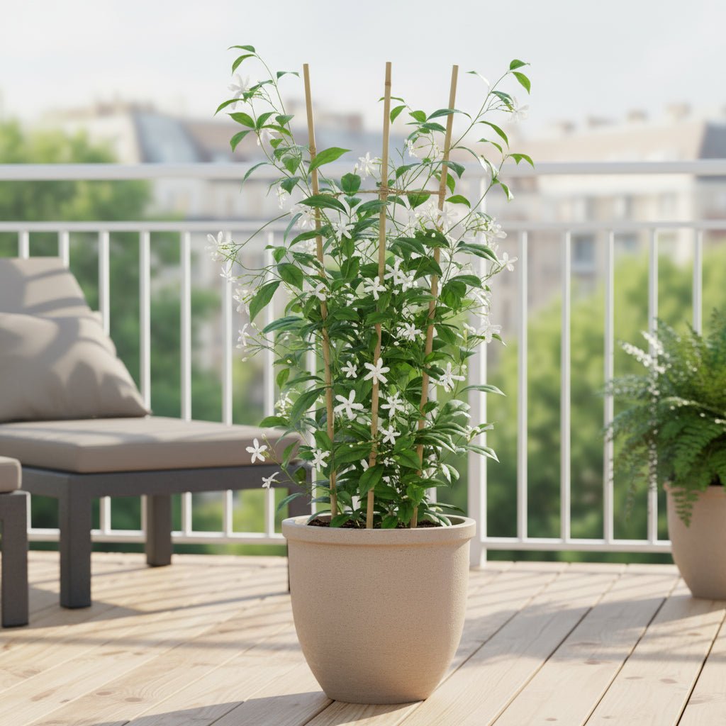 Trachelospermum ‘Star of Venice’ – Jasmin étoilé blanc – D15cm x H65cm - Verdeia