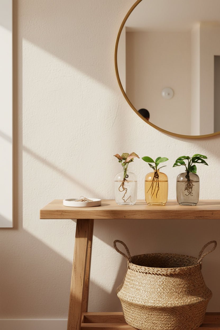 Trio hydroponischer Pflanzen — Bunte Santiago-Gläser - H10 cm | Ø7 cm - Verdeia - 5