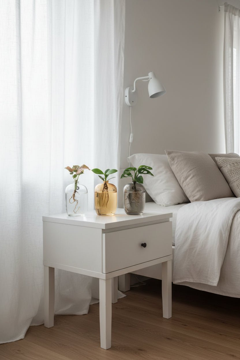 Trio de plantes hydroponiques — Bocaux Santiago colorés - H10 cm | Ø7 cm - Verdeia - 4