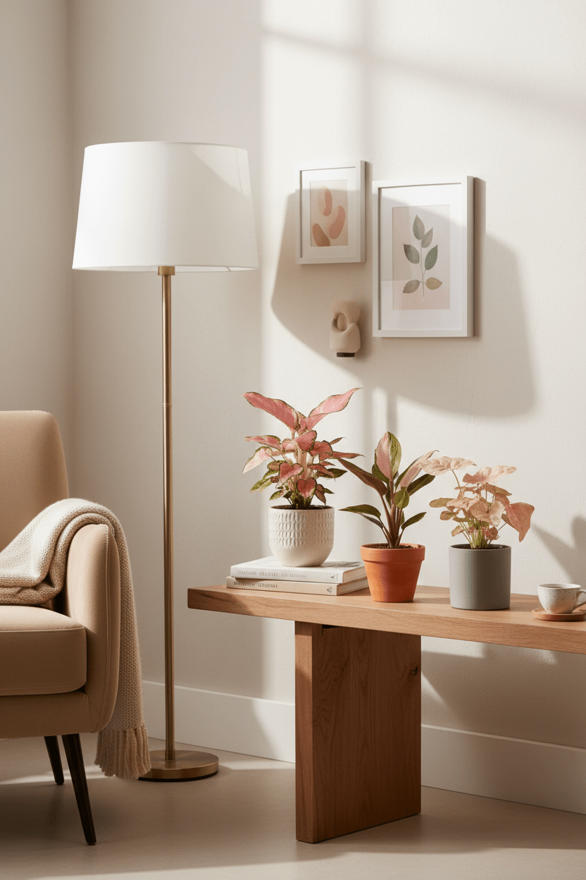 Trio Pink is the New Green — Syngonium, Aglaonema i Philodendron roses - Verdeia - 5