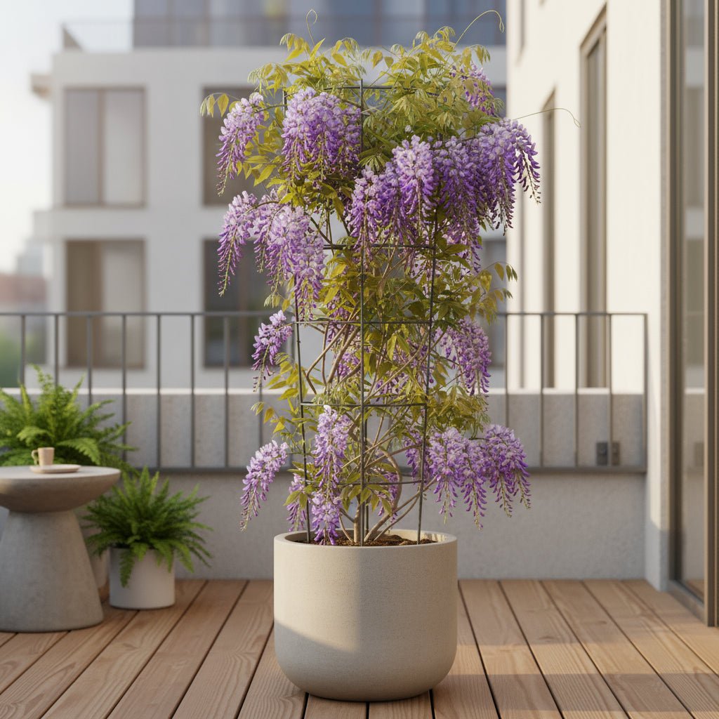 Wisteria floribunda ‘Naga Noda’ – Glycine du Japon violette double – D15cm x H65cm - Verdeia