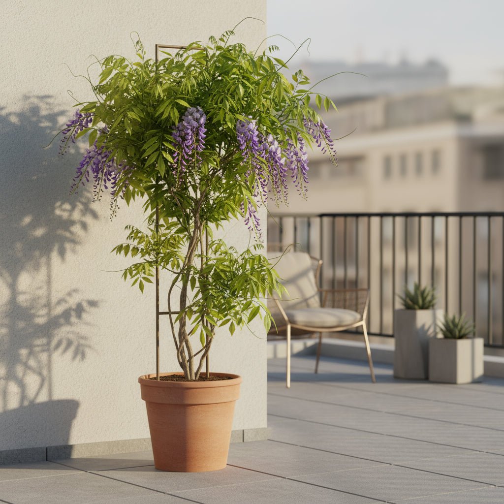 Wisteria floribunda ‘Naga Noda’ – Glicina japonesa violeta doble – D15cm x A65cm - Verdeia - 4