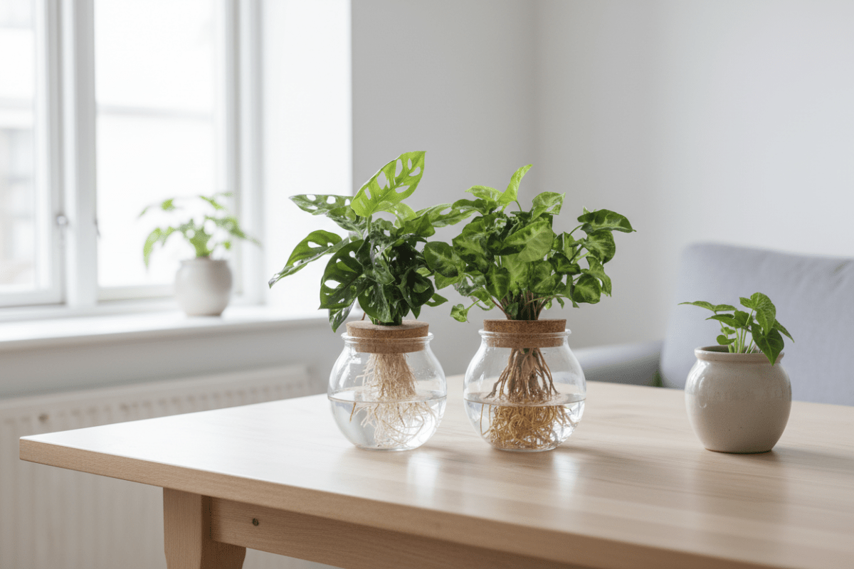 Plantes en bocal et vase : prêtes à poser ou à cultiver dans l'eau - Verdeia