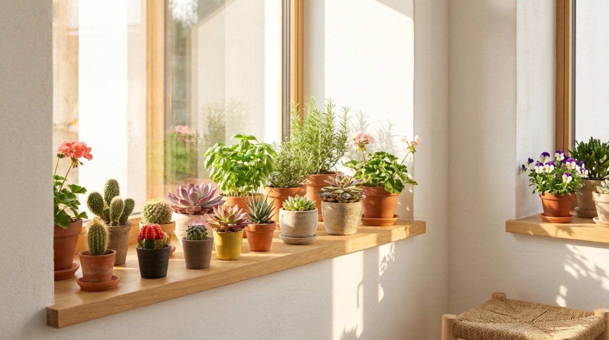 Plantes pour rebord de fenêtre : lesquelles choisir selon l'exposition - Verdeia