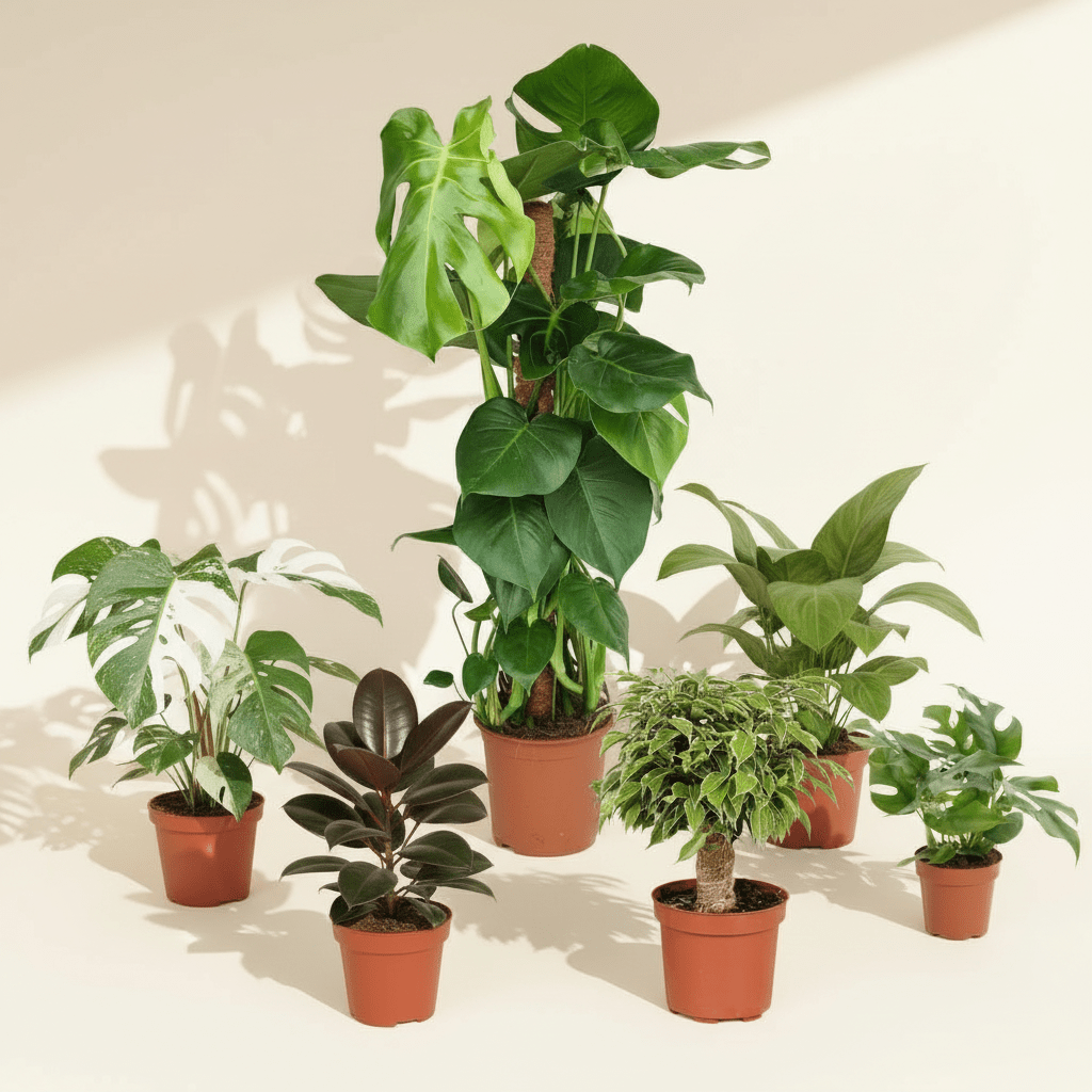Monstera y Ficus  plantas de interior tropicales | Verdeia