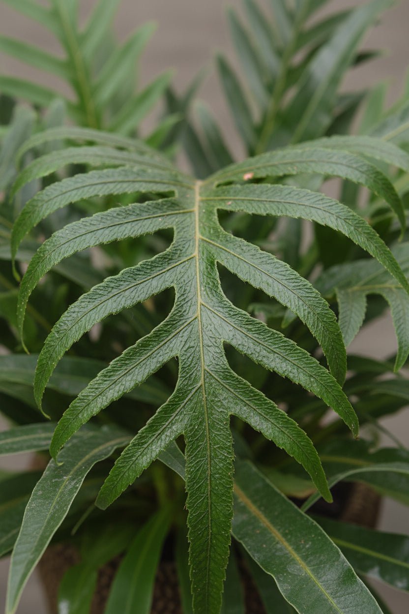 Aglaomorpha coronans — Helecho epífito — Ø17 x H45 cm — Listo para colocar — Maceta Selin negra - Verdeia - 2