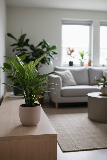 Aglaonema Silver Queen — Planta china — Ø14 cm — H45 cm - Verdeia - 5