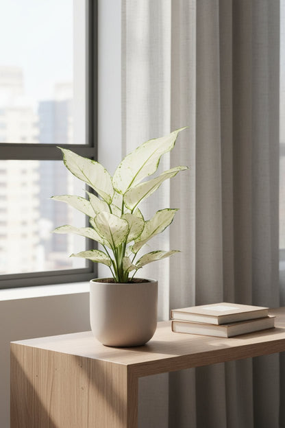 Aglaonema White Joy — Planta china — Ø12 cm — H35 cm - Verdeia - 3