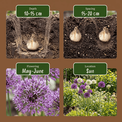 Allium Purple-White Mix (Mezcla de ajos ornamentales púrpura y blancos) — Bulbos calibre 10/12 - Verdeia - 9