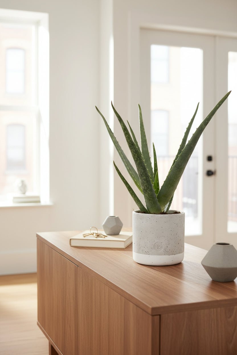 Aloe vera — Ø12 x A45 cm — Listo para colocar — Cerámica jade - Verdeia - 3