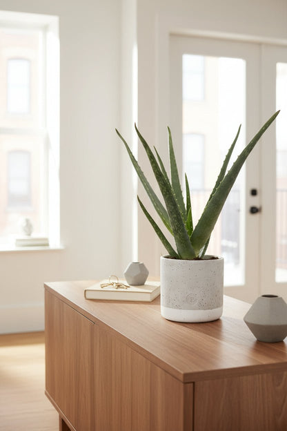 Aloe vera — Ø12 x A45 cm — Listo para colocar — Cerámica jade - Verdeia - 3