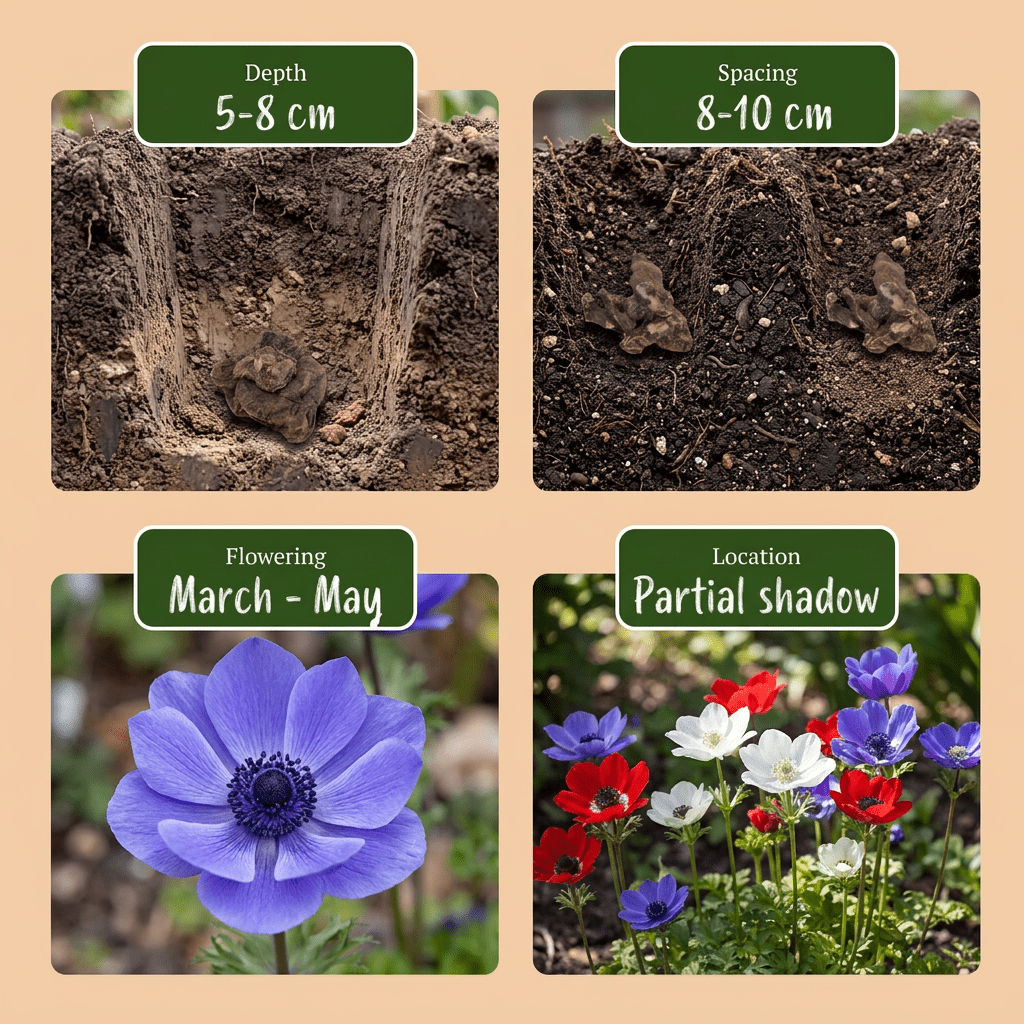 Anémone de Caen en mélange (Anemone coronaria) — Bulbes calibre 5/6 - Verdeia - 6