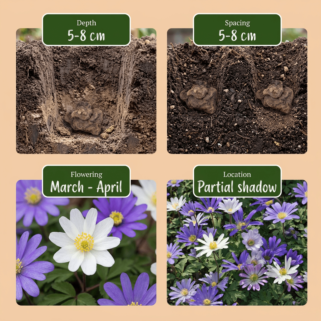 Anémone de Grèce en mélange (Anemone blanda) — Bulbes calibre 4/5 - Verdeia - 6