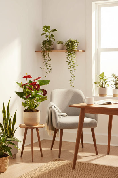 Anthurium Calon (Flamingo Flower) — H36 cm | Pot Ø12 cm - Verdeia - 4