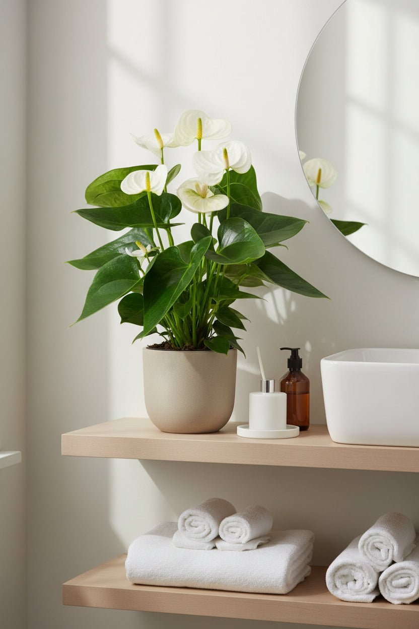 Anthurium Blanco (Flamingo blanc) — H43 cm | Maceta Ø12 cm - Verdeia - 5