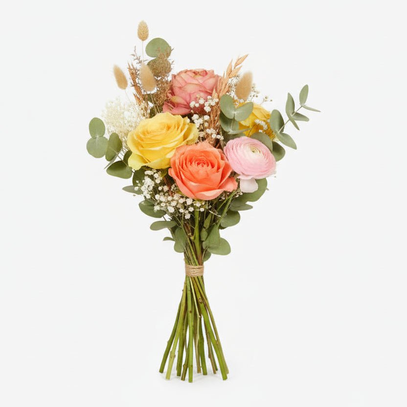 Bouquet mixte séché et soie Palette pastel - H55 cm - Verdeia - 2