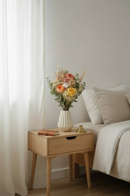 Bouquet mixte séché et soie Palette pastel - H55 cm - Verdeia - 3