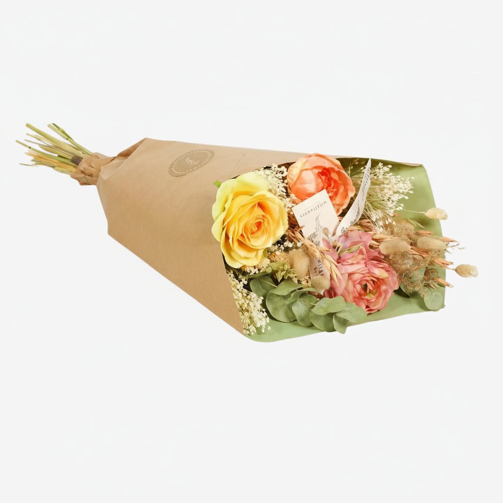 Bouquet mixte séché et soie Palette pastel - H55 cm - Verdeia - 1