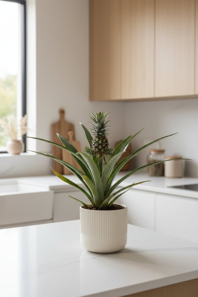 Bromeliad Pineapple (Ornamental Pineapple) – H30 cm | Pot Ø12 cm - Verdeia - 4