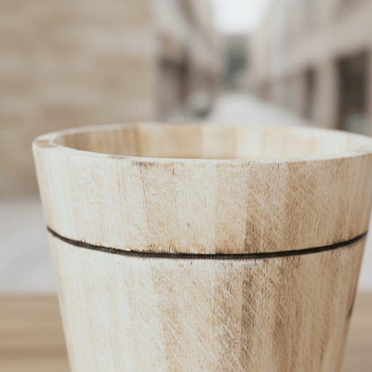 Cache - pot décoratif en bois naturel - Verdeia