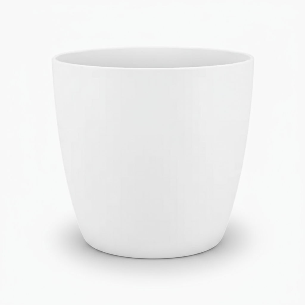 Cache - pot ELHO Brussels Rond – Blanc – Élégance intemporelle et design épuré - Verdeia