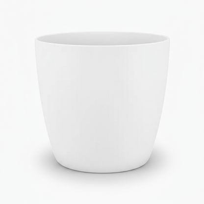 Cache - pot ELHO Brussels Rond – Blanc – Élégance intemporelle et design épuré - Verdeia
