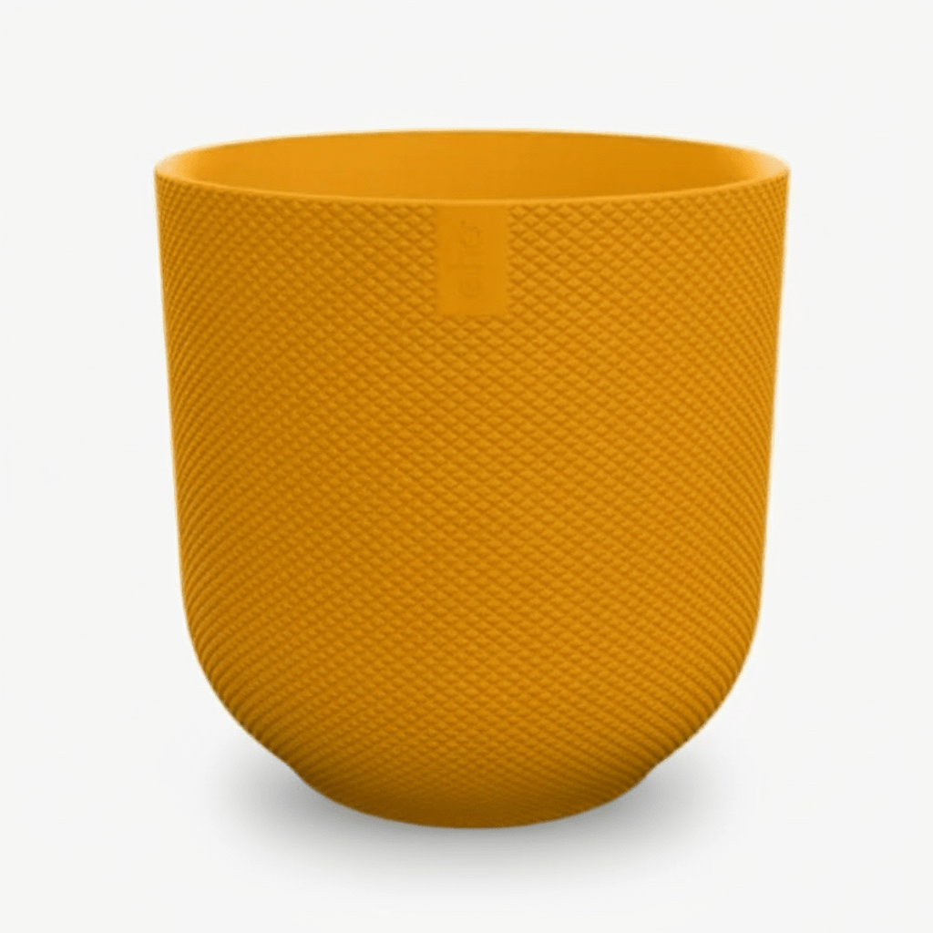 Maceta - macetero Elho Jazz Redondo amarillo ámbar - Verdeia - 1
