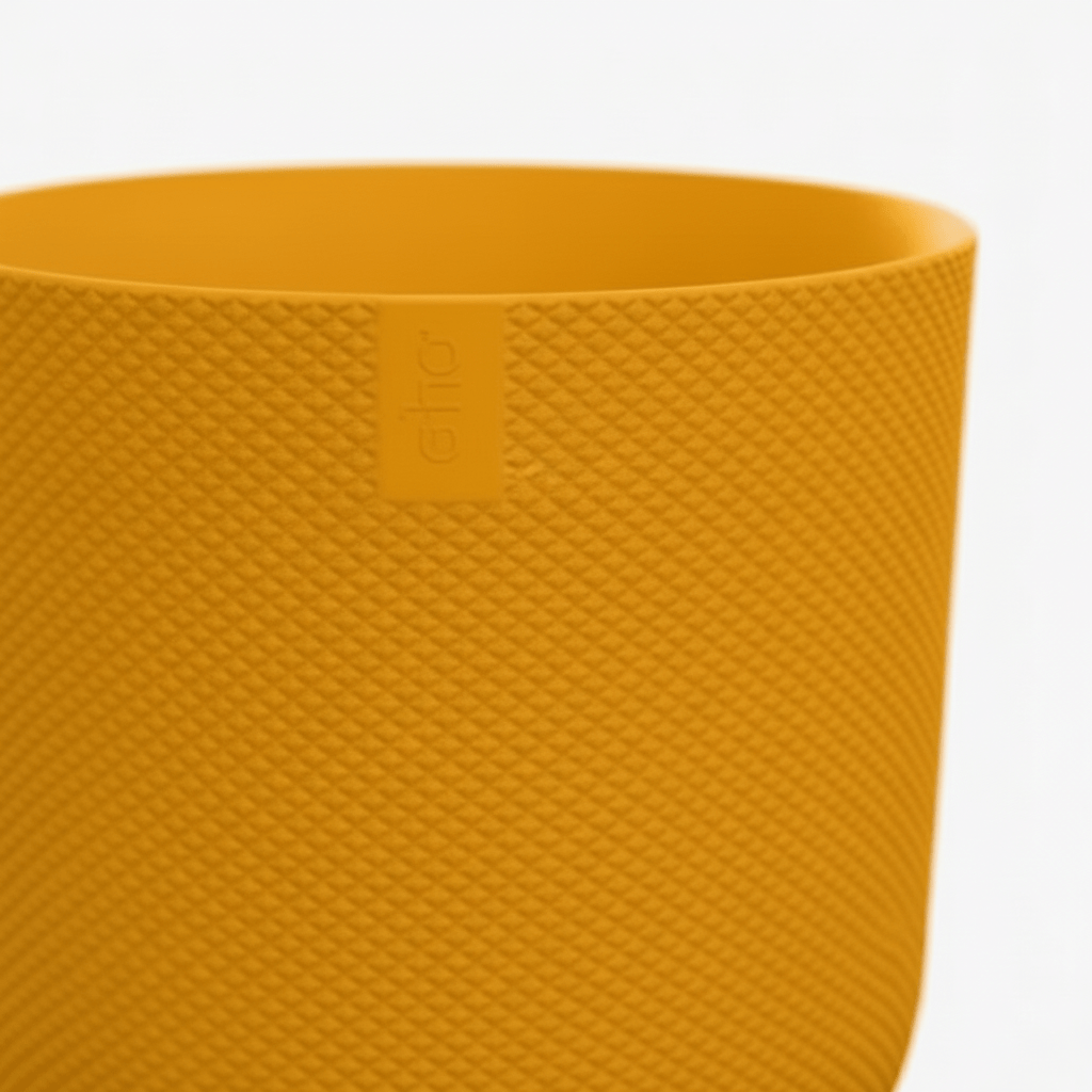 Maceta - macetero Elho Jazz Redondo amarillo ámbar - Verdeia - 2