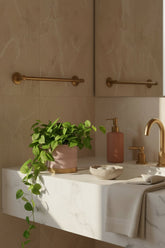 Cachepot Groovy Rose Matte — Gold Base Ø13 cm - Verdeia - 5