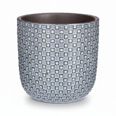 Maceta - relieve azul cerámica - Verdeia - 1