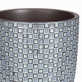 Maceta - relieve azul cerámica - Verdeia - 3