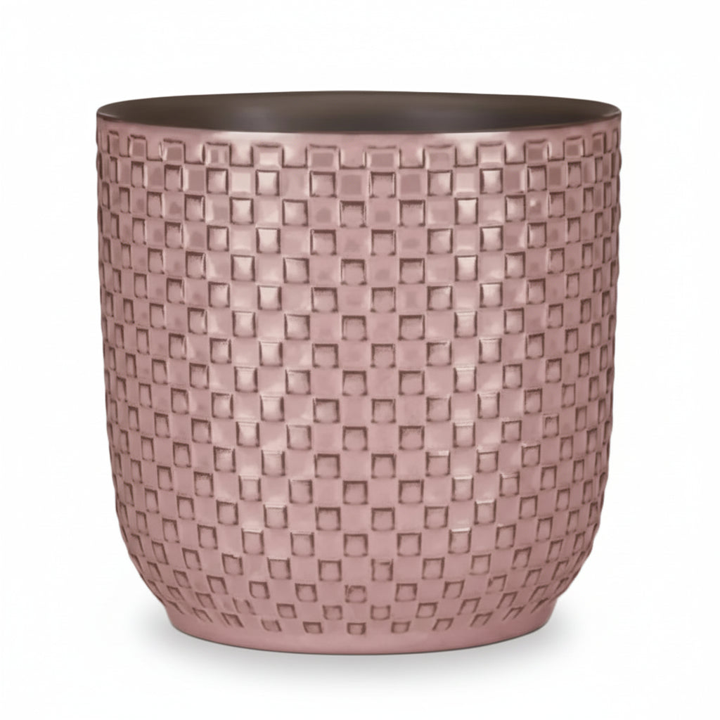 Maceta - relieve rosa cerámica - Verdeia - 1