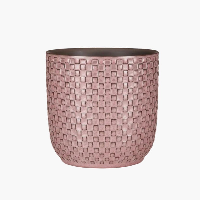 Maceta - relieve rosa cerámica - Verdeia - 1