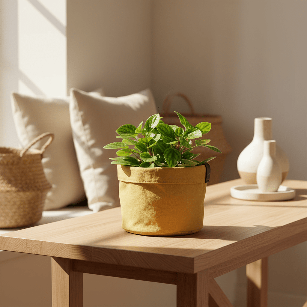 Cache - pot textile Ocre Moutarde - Verdeia