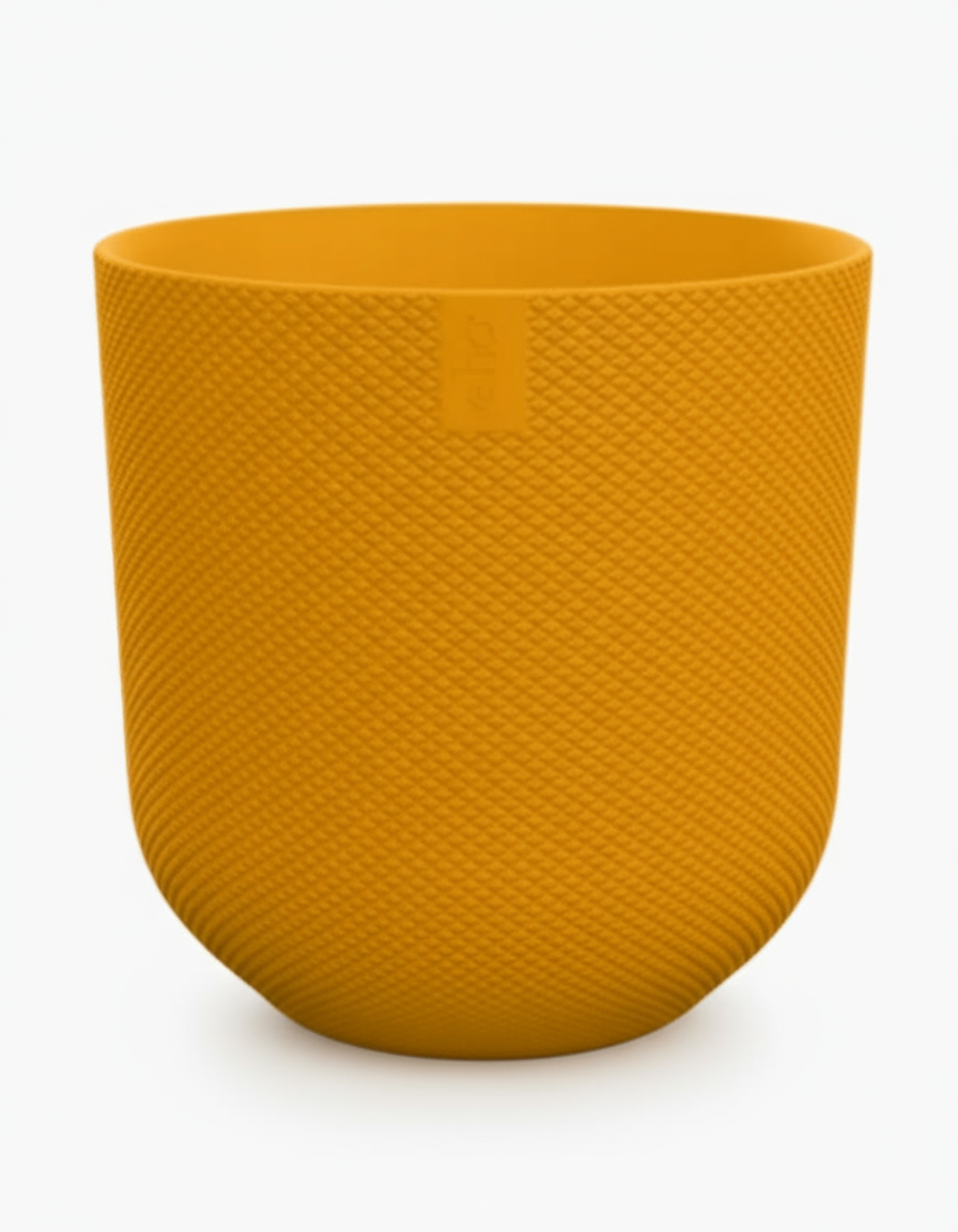 Cache - pot texturé moderne Jaune Elho - Verdeia