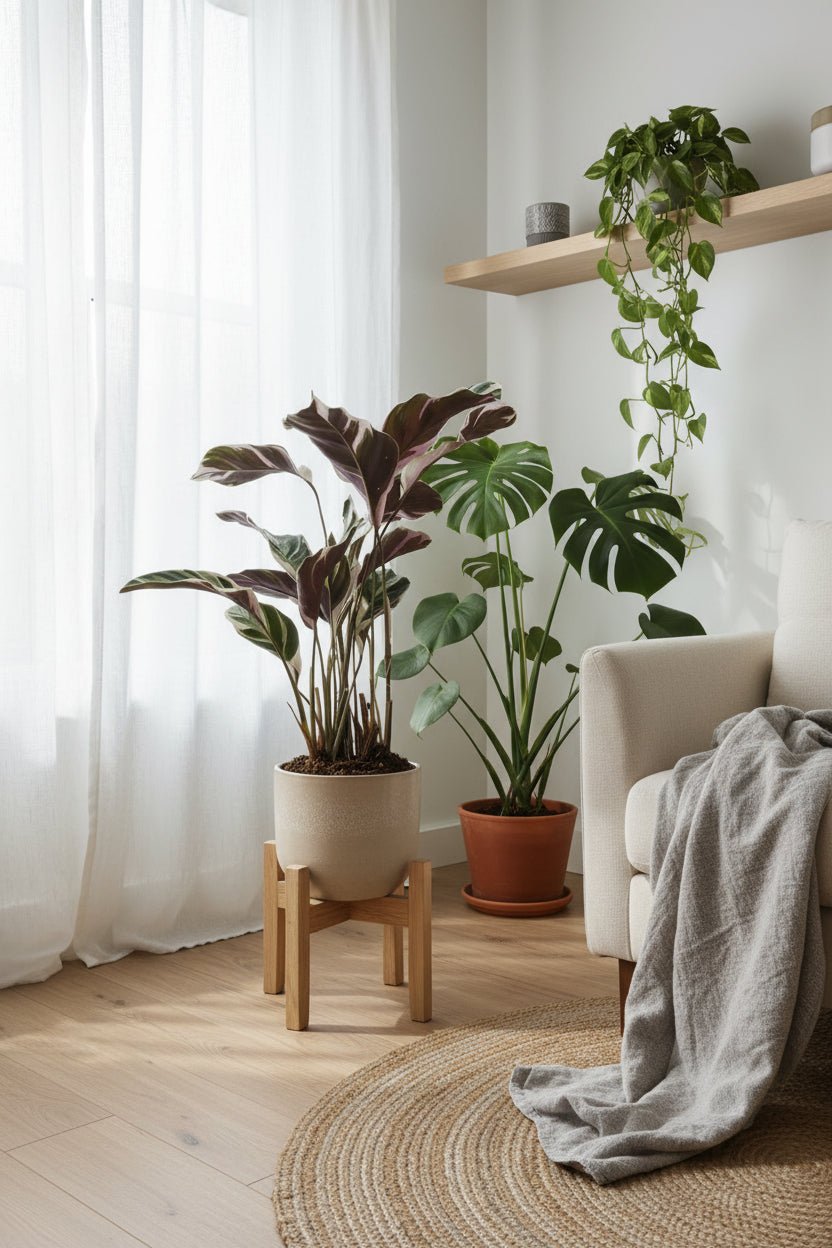 Calathea Fusion White Basic — Ø14 cm — A40 cm - Verdeia - 5