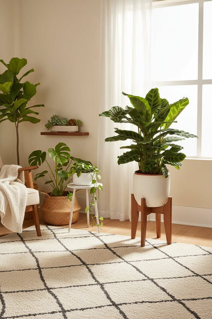 Calathea zebrina (Plante zébrée) - H80 cm | Pot Ø19 cm - Verdeia - 5