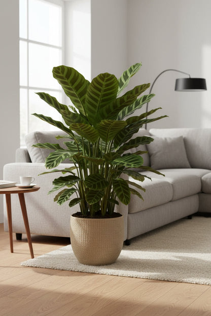 Calathea zebrina (Plante zébrée) - H80 cm | Pot Ø19 cm - Verdeia - 4