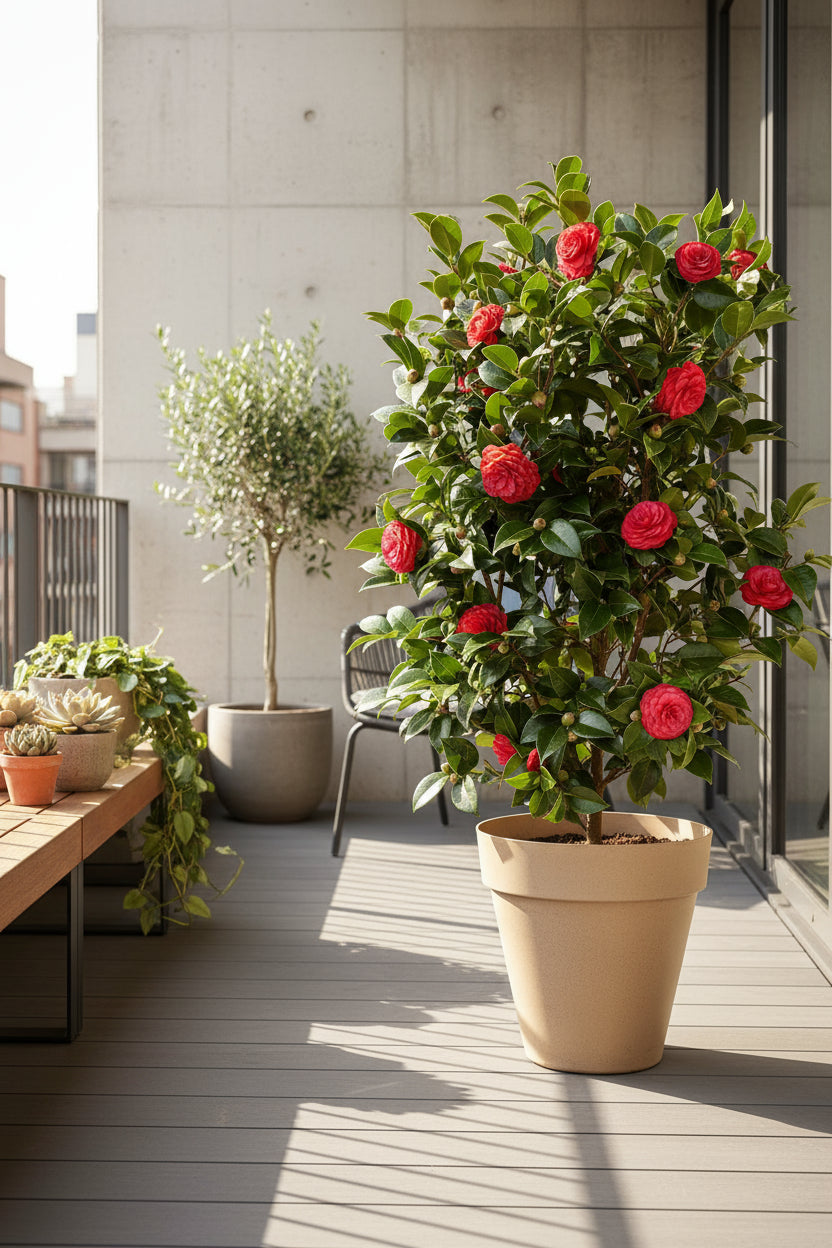 Camellia japonica ‘Black Lace’ – Ø19cm ↨65cm - Verdeia