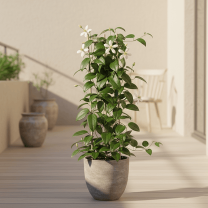 Clematis armandii – Clématite persistante à fleurs blanches – Ø15cm – ↕65cm - Verdeia