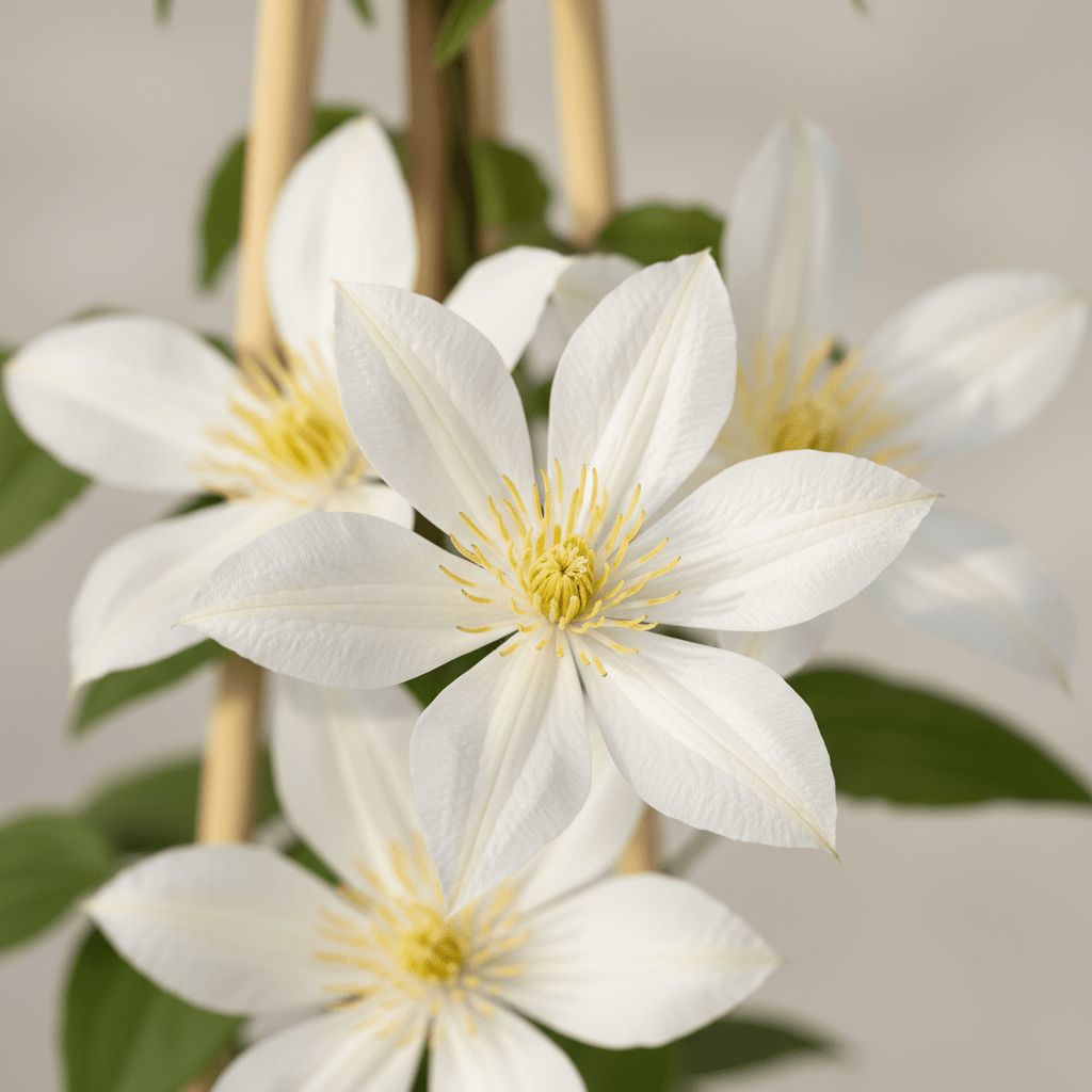 Clematis montana ‘Grandiflora’ – Clématite blanche printanière – Ø15cm – ↨65cm - Verdeia