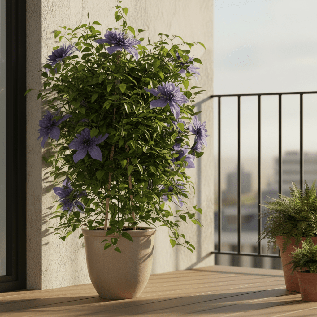 Clematis Multi Blue – Clématite bleue à grandes fleurs – D15cm x H65cm - Verdeia