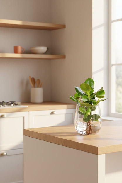 Clusia hidropónica en vidrio Kingston – H30 cm | Bote Ø12 cm - Verdeia - 5
