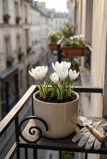Crocus blanco de flores grandes (Crocus vernus) — Bulbos calibre 7/8 - Verdeia - 2