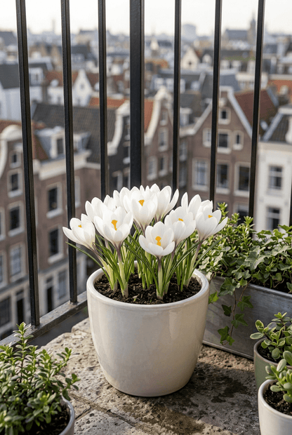 Crocus blanco de flores grandes (Crocus vernus) — Bulbos calibre 7/8 - Verdeia - 4