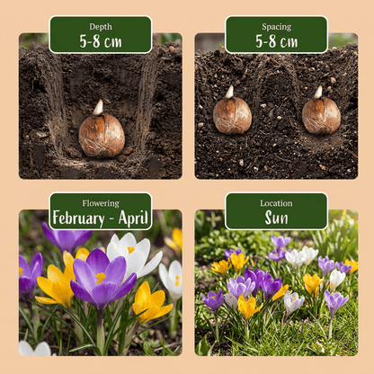 Mezcla de crocus botánicos (Crocus Species Mix) — Bulbos calibre 5/6 - Verdeia - 6